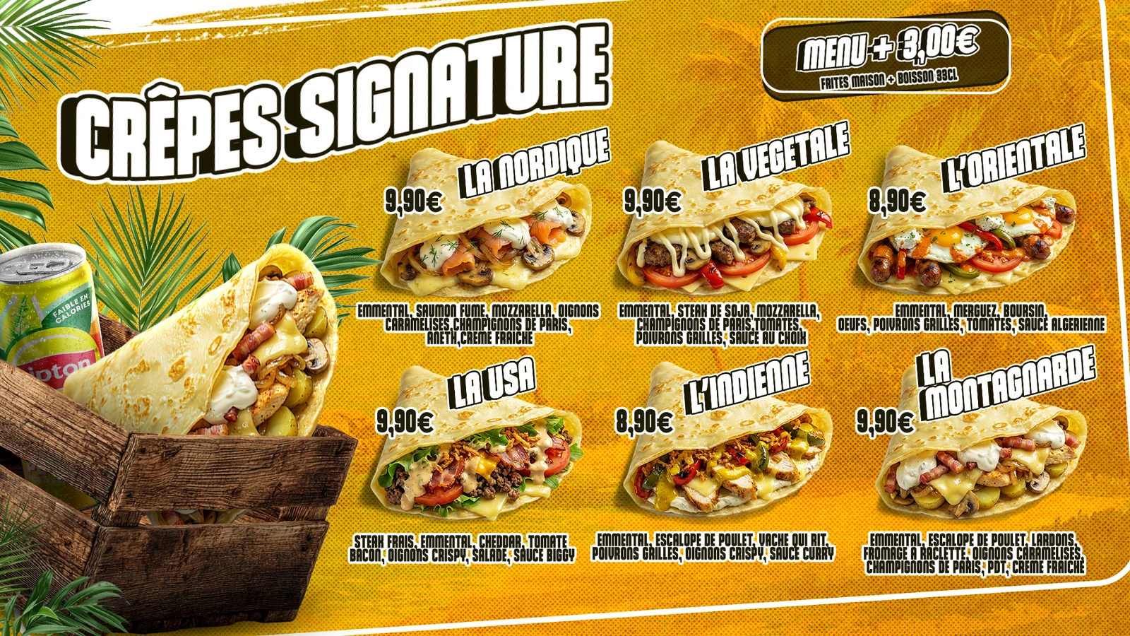 Menu Crêpes Signature O'GOURMET
