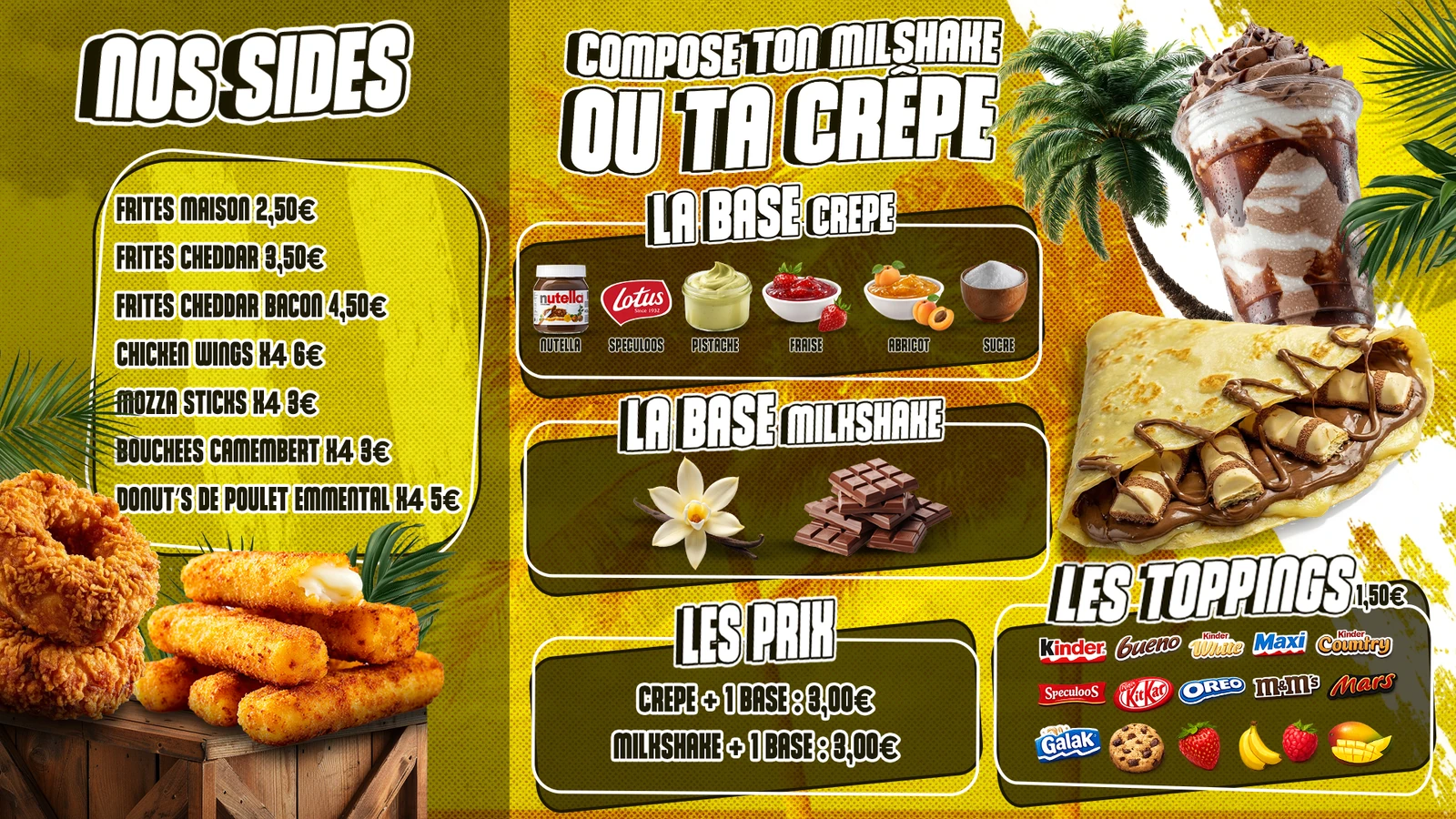 Menu Sides et Desserts O'GOURMET